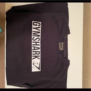 Black gymshark logo tee. Size medium.
